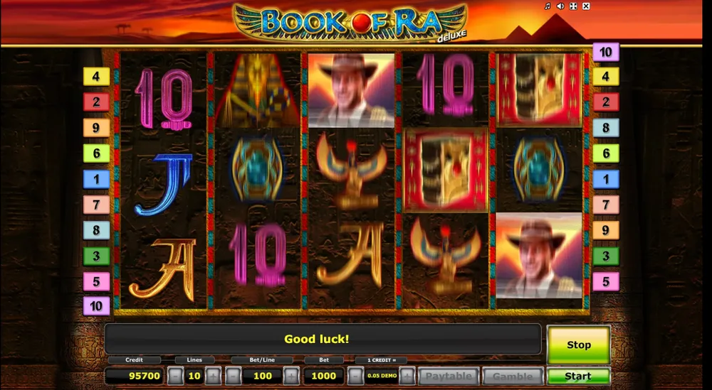 Book of Ra Deluxe autoplay running