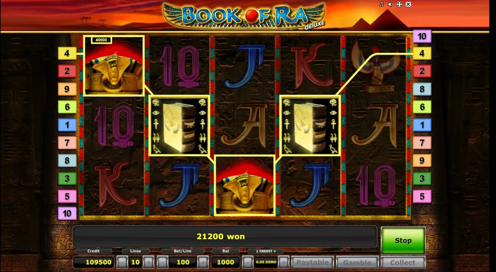 Simboli scatter Book di Book of Ra