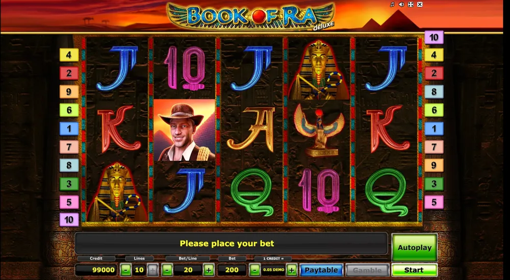 Book of Ra Deluxe genuine Greentube build